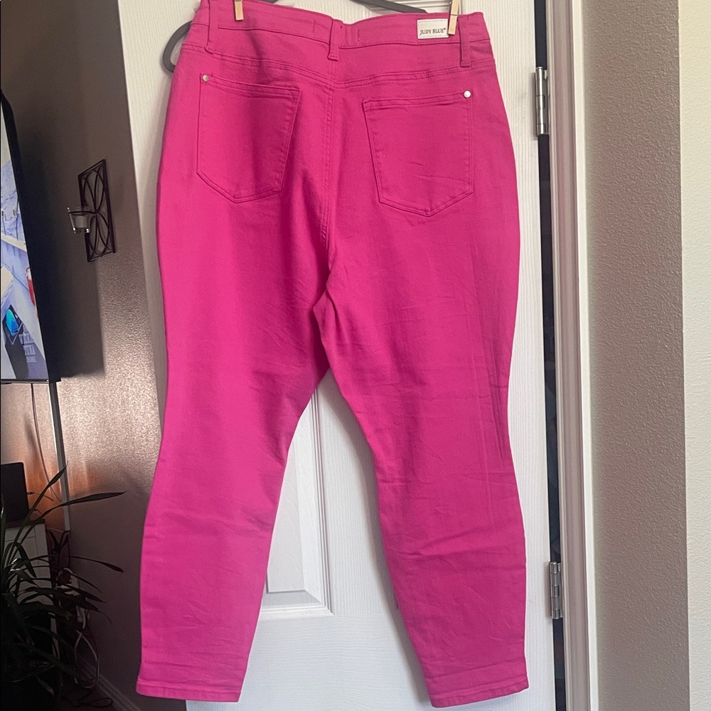 Judy Blue Hot Pink Skinny Jeans - Picture 7 of 7